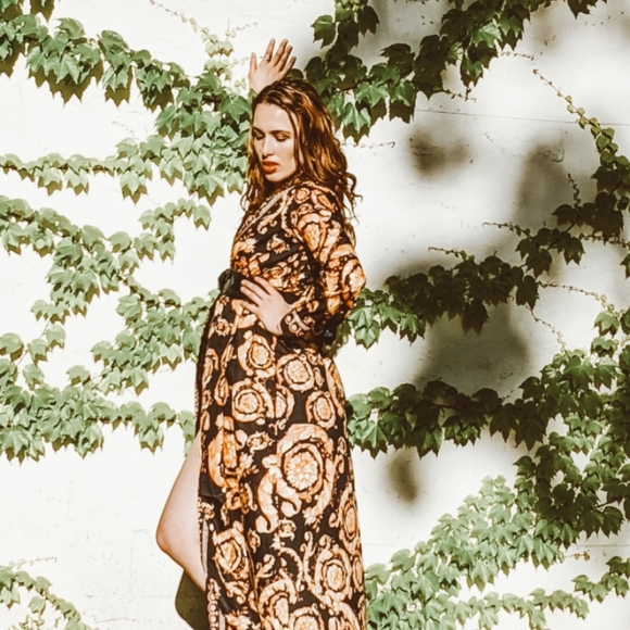 NWT Sexy Bohemian Maxi Split Summer Dress S:Sm-Med - Picture 11 of 16